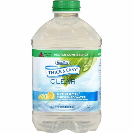 Thick & Easy Hydrolyte Nectar Consistency Lemon Thickened Water, 46oz Bottle, 6PK 12863